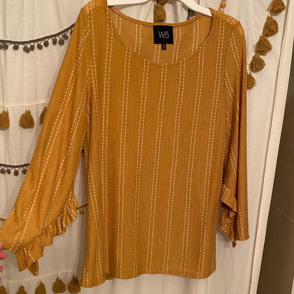 Yellow polka dot blouse